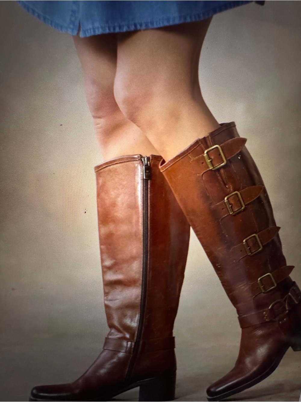 Jo Ghost Leather Mostro Moto Boots-NEW